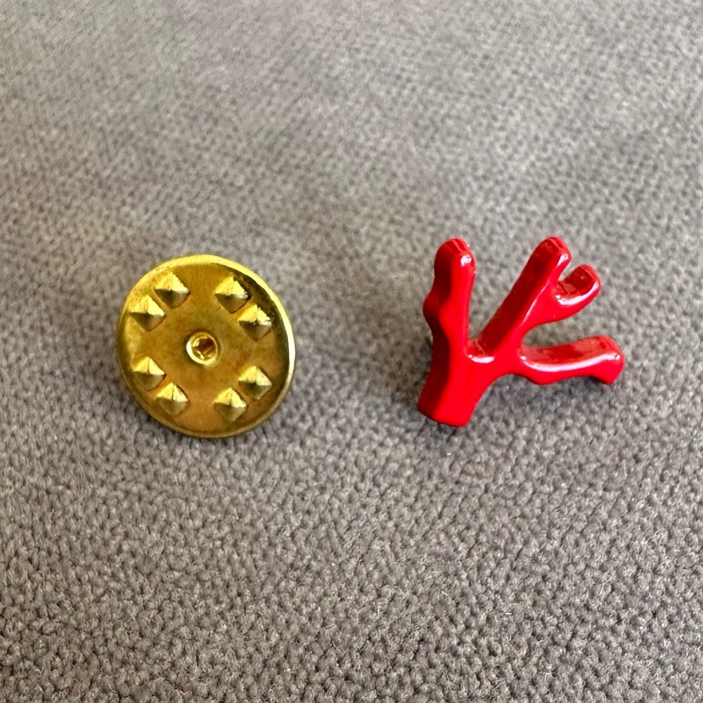 ISAIA - Red Coral pin - ready to ship